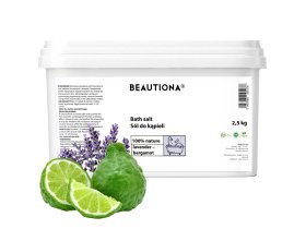 Koupelová sůl Beautiona Levandule a&nbsp;Bergamot 2,5kg